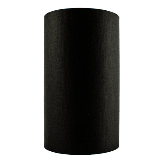 Black Satin Tall Drum Lampshade