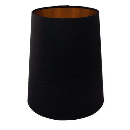 Black Satin Tall French Drum Lampshade