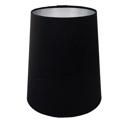 Black Satin Tall French Drum Lampshade