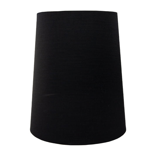 Black Satin Tall French Drum Lampshade