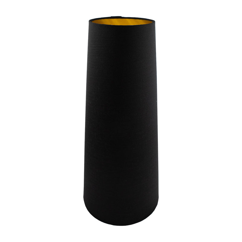 Black Satin Tall Tapered Lampshade