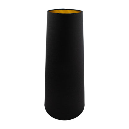 Black Satin Tall Tapered Lampshade