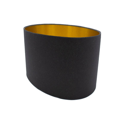 Black Velvet Oval Lampshade