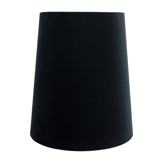 Black Velvet Tall French Drum Lampshade