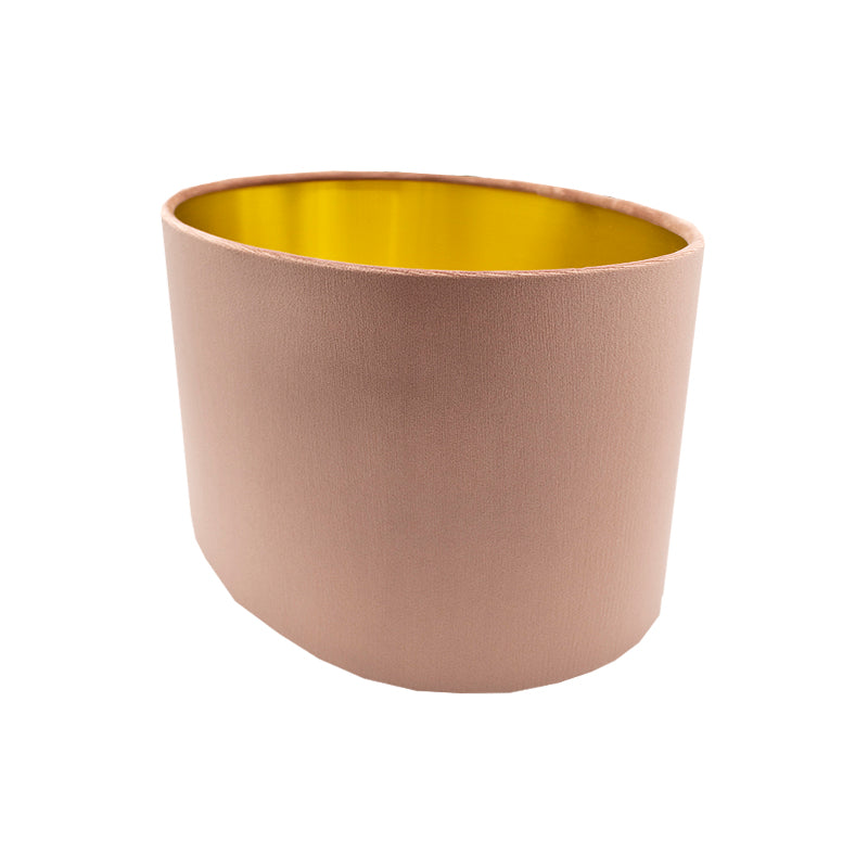 Blush Pink Velvet Oval Lampshade