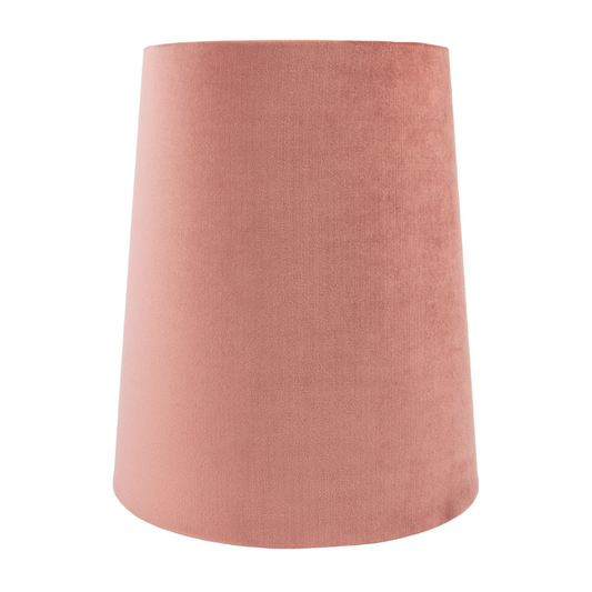 Blush Pink Velvet Tall French Drum Lampshade
