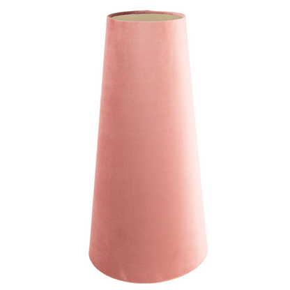 Blush Pink Velvet Tall Tapered Lampshade