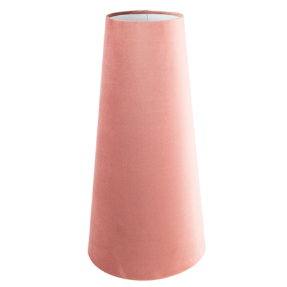 Blush Pink Velvet Tall Tapered Lampshade