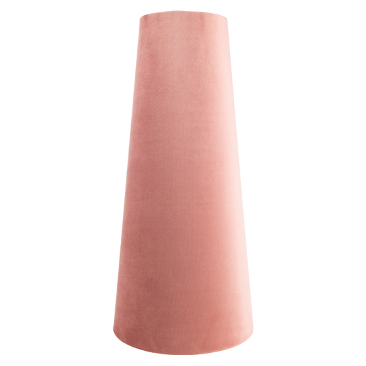 Blush Pink Velvet Tall Tapered Lampshade