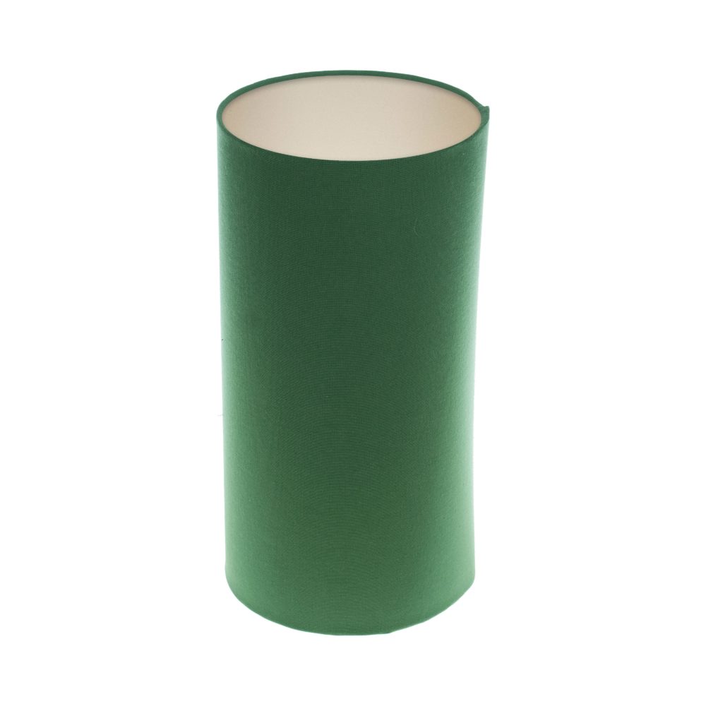 Dark Green Tall Drum Lampshade Champagne Inner