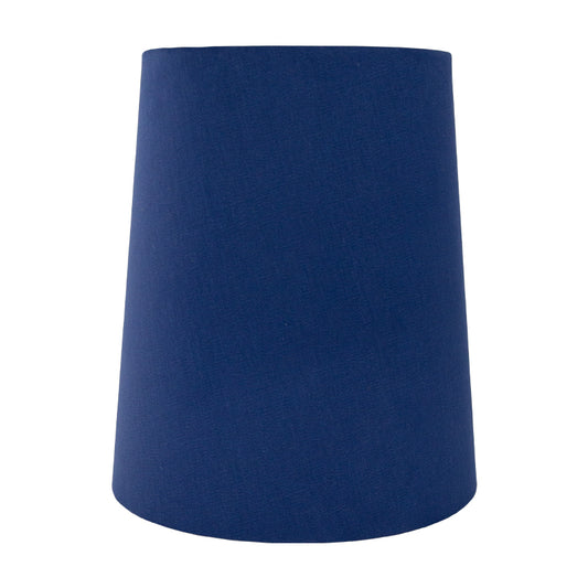 Bright Blue Cotton Tall French Drum Lampshade