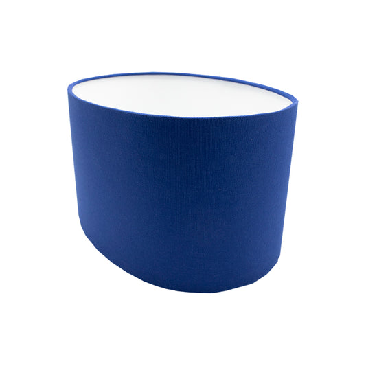 Bright Blue Oval Lampshade