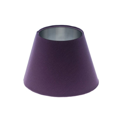 Bright Purple Empire Lampshade Brushed Silver Inner