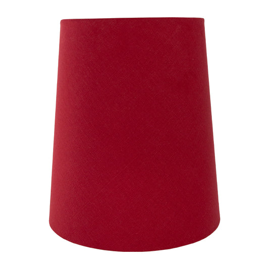 Bright Red Cotton Tall French Drum Lampshade