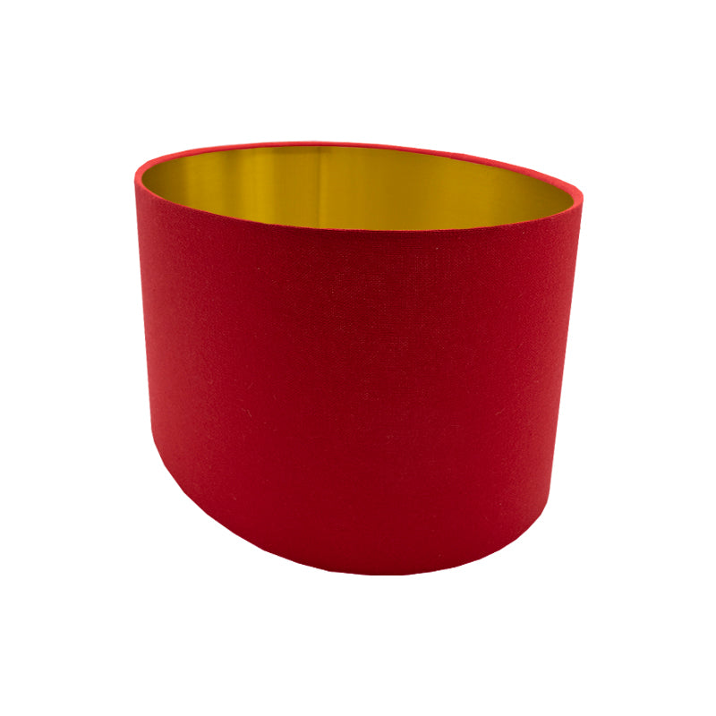 Bright Red Oval Lampshade