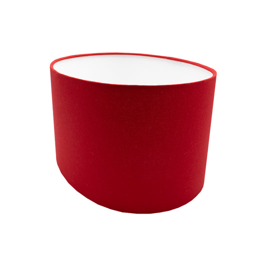 Bright Red Oval Lampshade