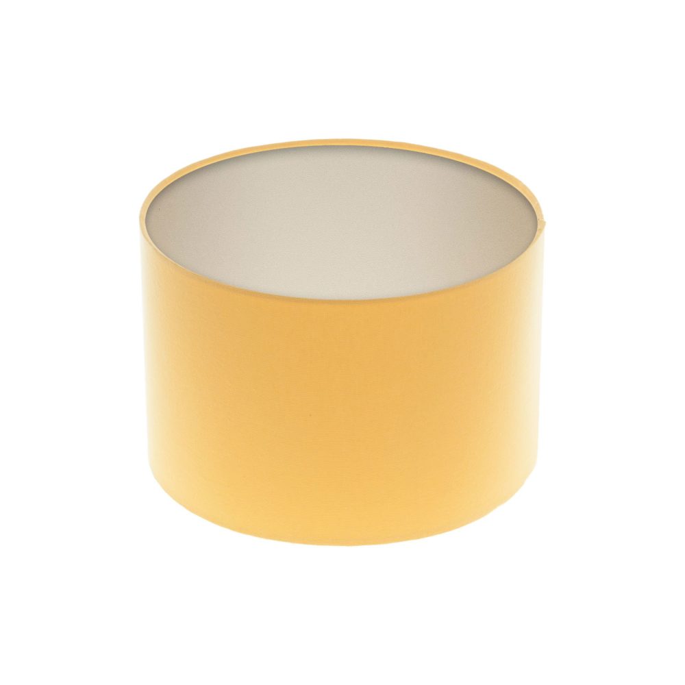Bright Yellow Drum Lampshade Champagne Inner