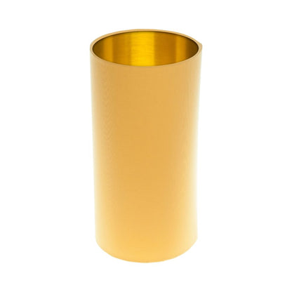 Bright Yellow Tall Drum Lampshade Brushed Gold Inner