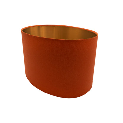 Burnt Orange Oval Lampshade