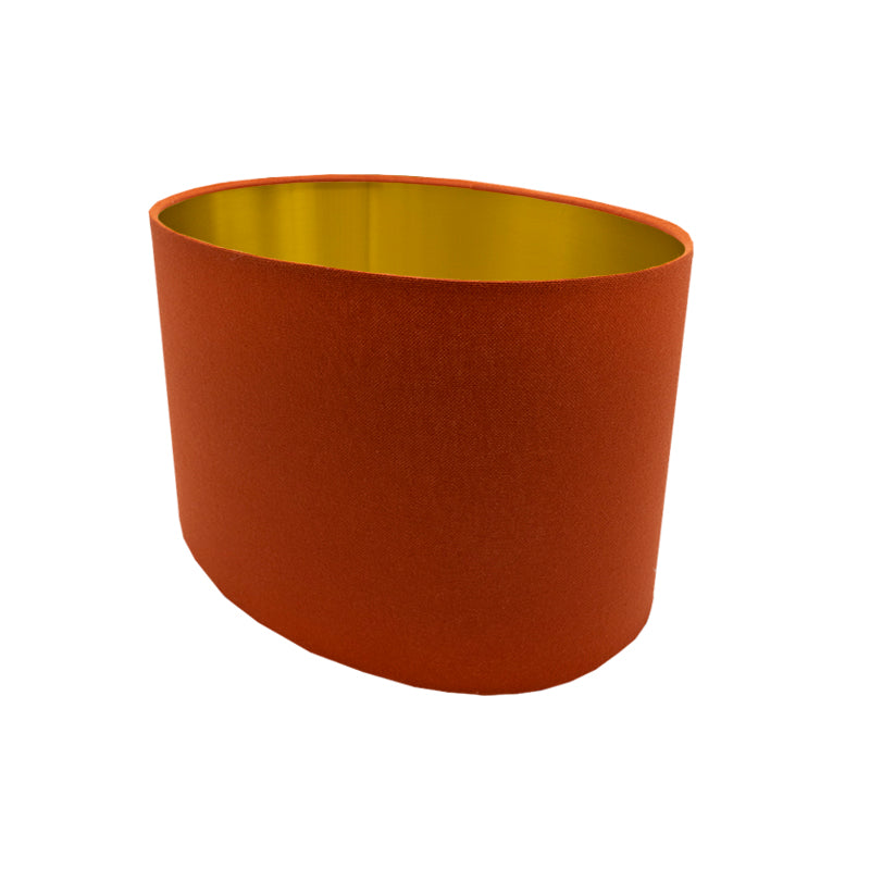 Burnt Orange Oval Lampshade