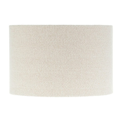 Cream Herringbone Tweed Drum Lampshade
