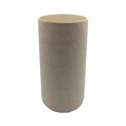 Cream Beige Herringbone Tall Drum Lampshade