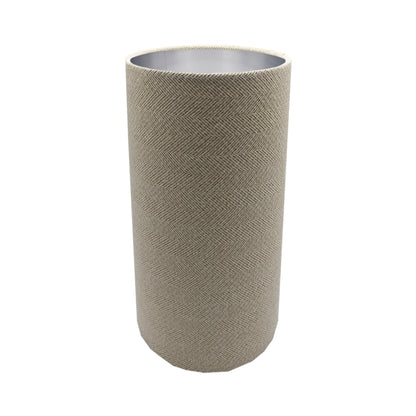 Cream Beige Herringbone Tall Drum Lampshade