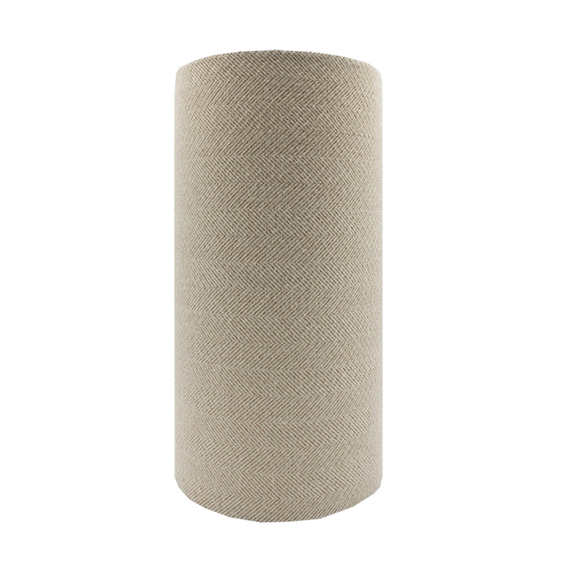 Cream Beige Herringbone Tall Drum Lampshade