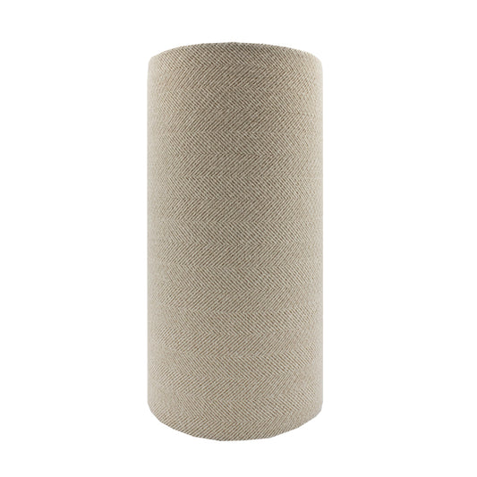 Cream Beige Herringbone Tall Drum Lampshade