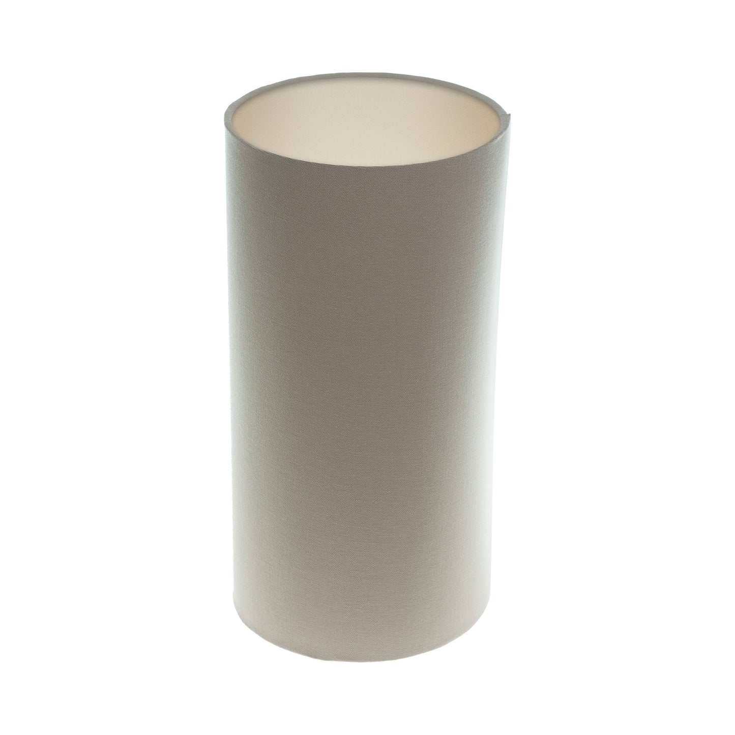Dark Beige Tall Drum Lampshade Champagne Inner