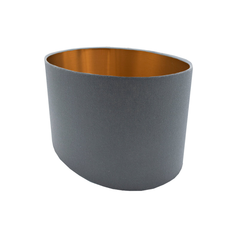 Dark Grey Oval Lampshade