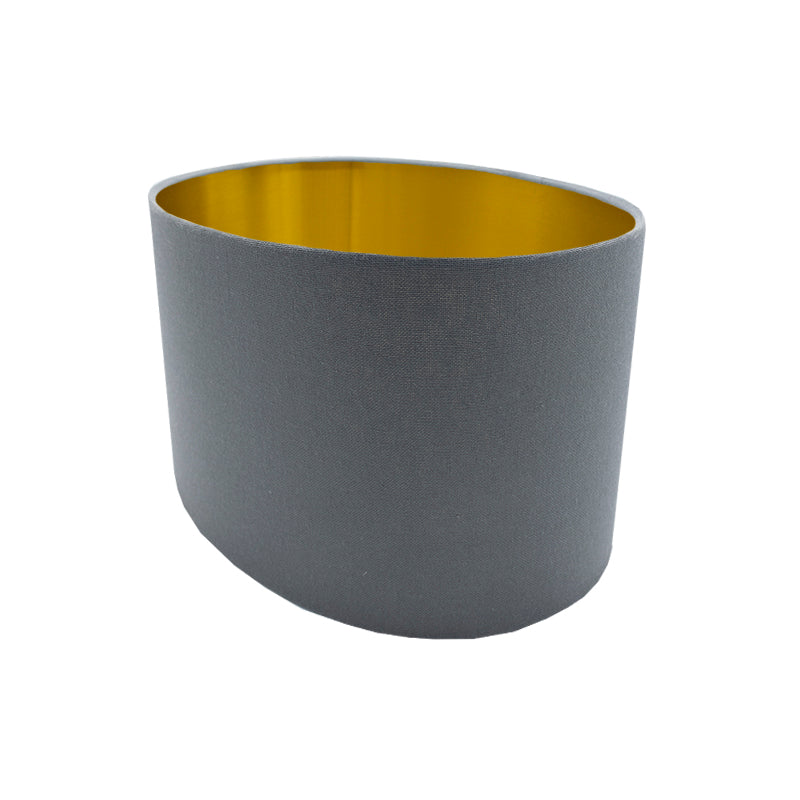 Dark Grey Oval Lampshade