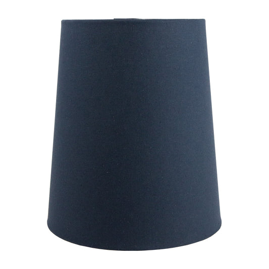 Dark Navy Blue Cotton Tall French Drum Lampshade