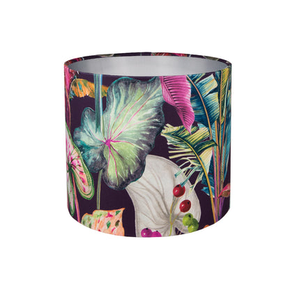 Oasis Aubergine Velvet Drum Lampshade