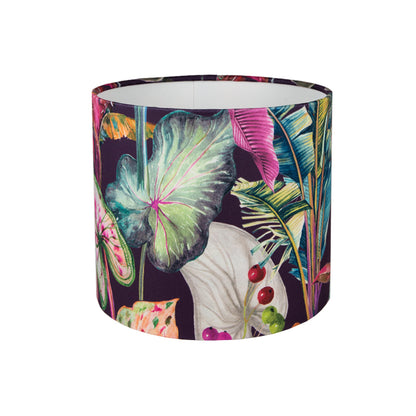Oasis Aubergine Velvet Drum Lampshade