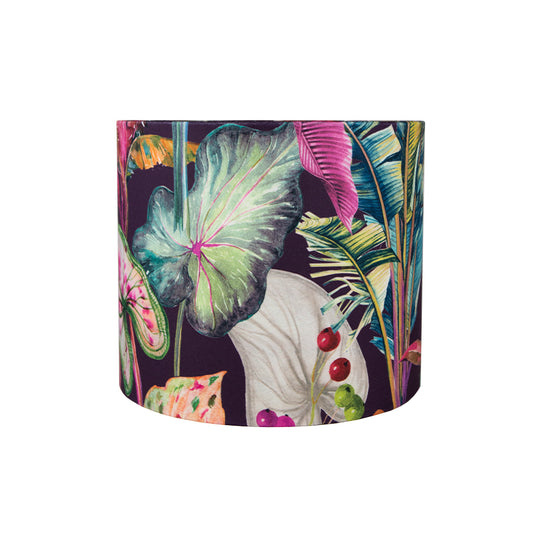 Oasis Aubergine Velvet Drum Lampshade