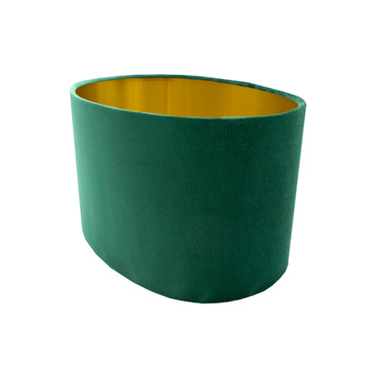 Emerald Green Velvet Oval Lampshade