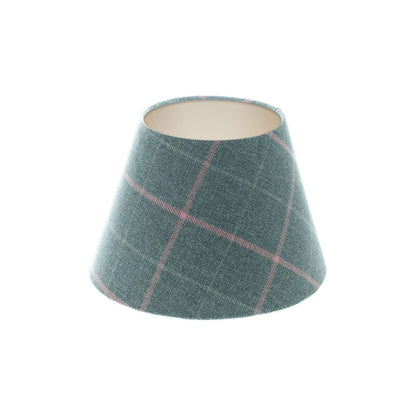 Exford Grey Pink Tartan Empire Lampshade Champagne Inner