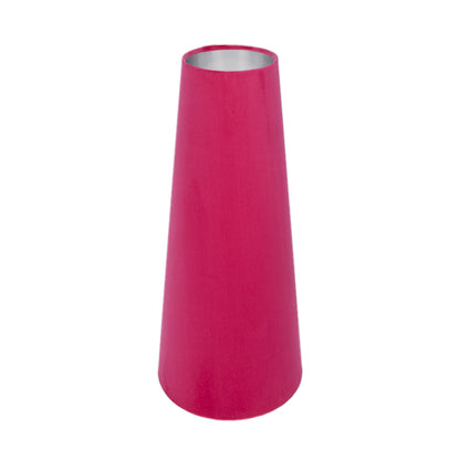 Fuchsia Bright Pink Velvet Tall Tapered Lampshade