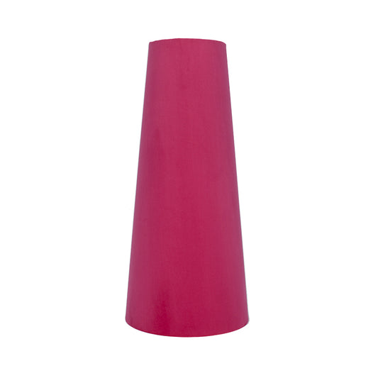 Fuchsia Bright Pink Velvet Tall Tapered Lampshade