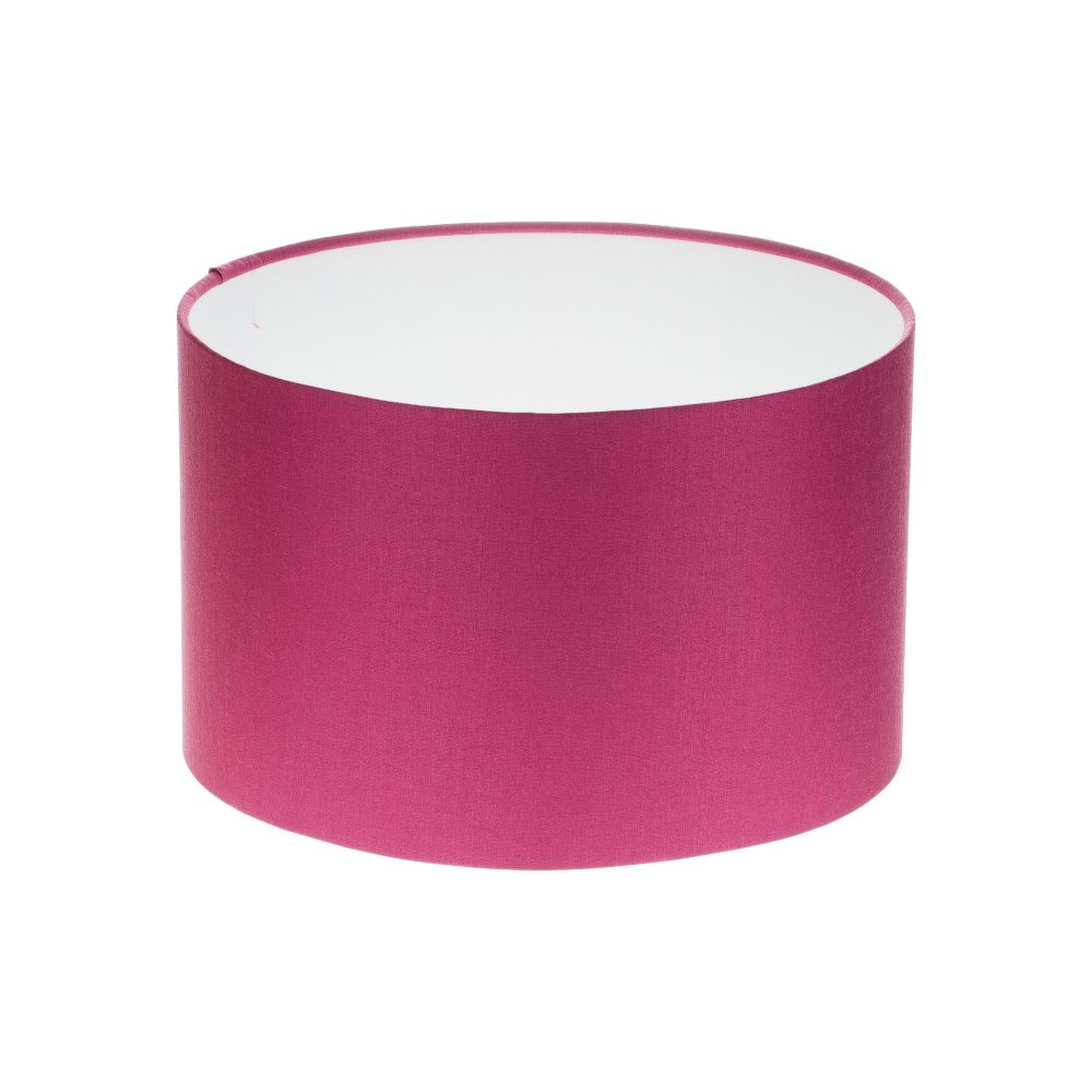 Bright Pink Satin Drum Lampshade
