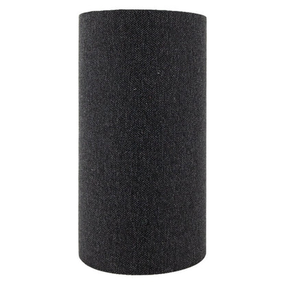 Dark Grey Herringbone Tall Drum Lampshade