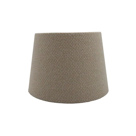 Cream Herringbone Tweed French Drum Lampshade