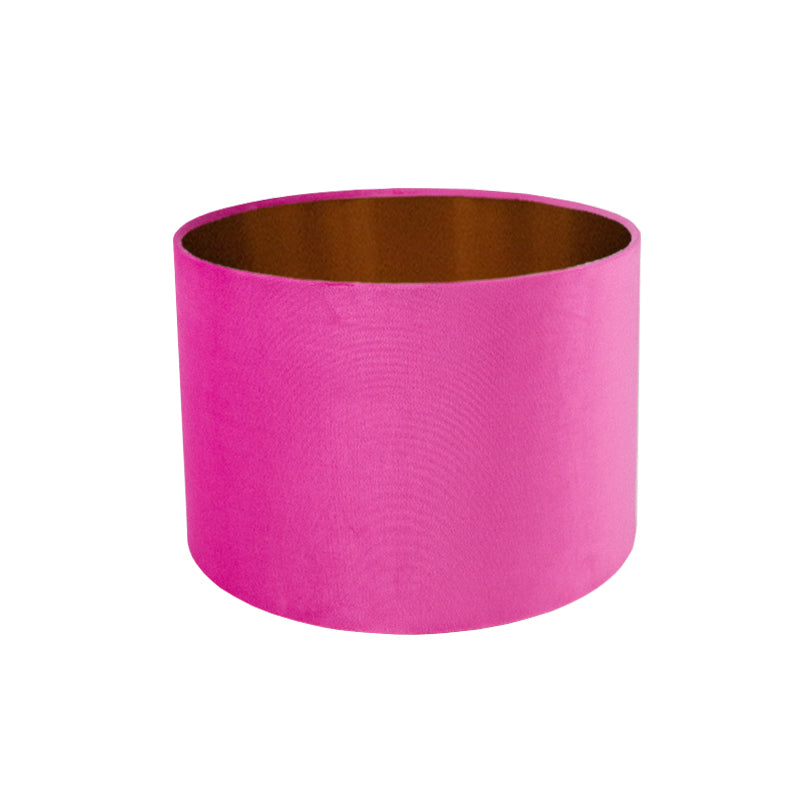 Hollyhock Velvet Drum Lampshade