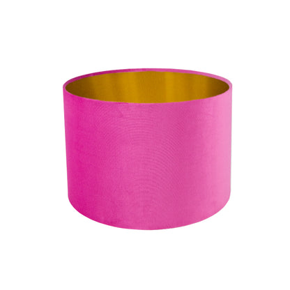 Hollyhock Velvet Drum Lampshade