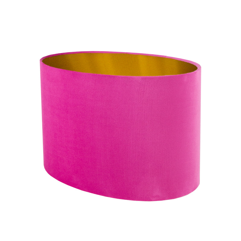 Hollyhock Velvet Oval Lampshade