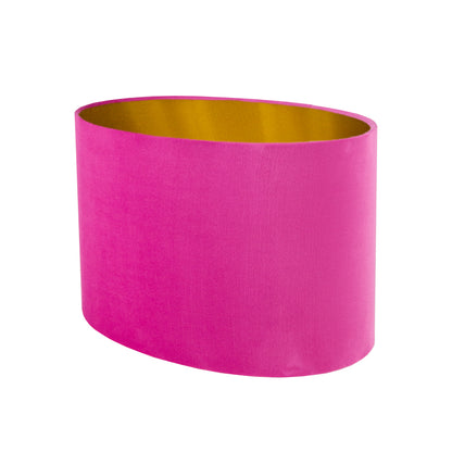 Hollyhock Velvet Oval Lampshade