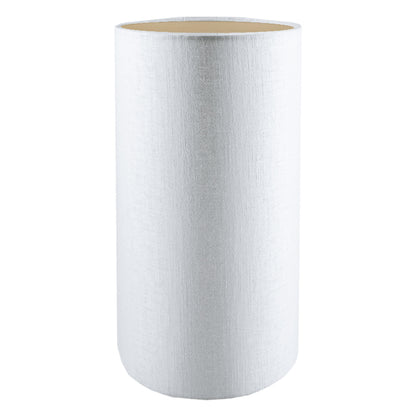 Ivory Satin Tall Drum Lampshade