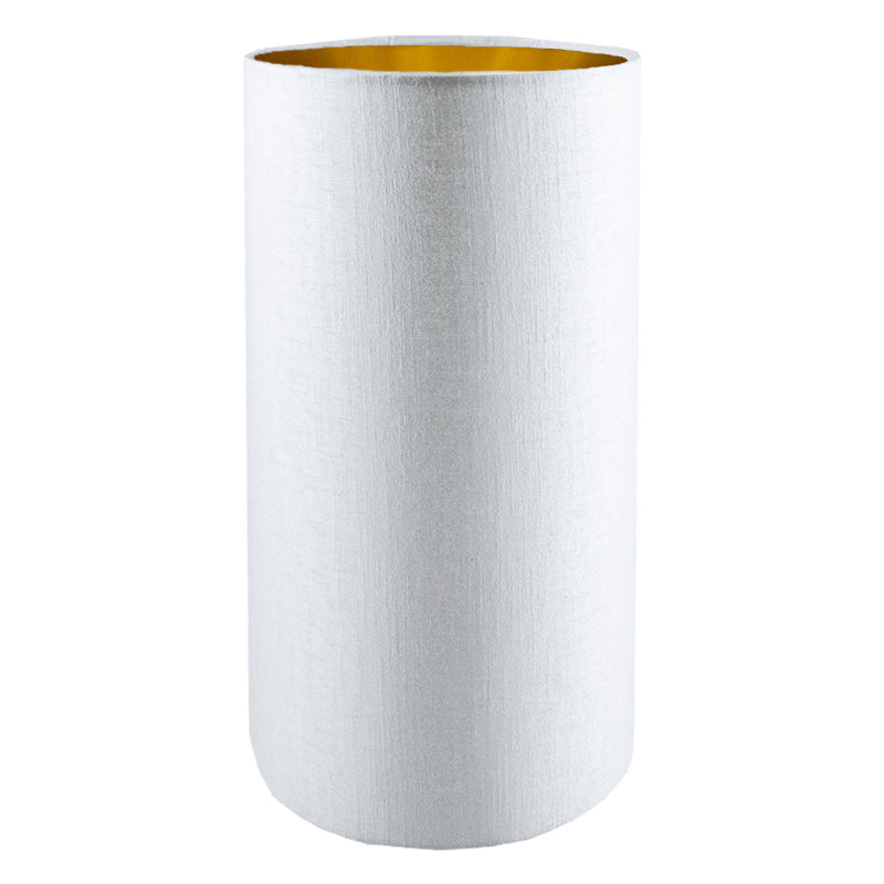 Ivory Satin Tall Drum Lampshade