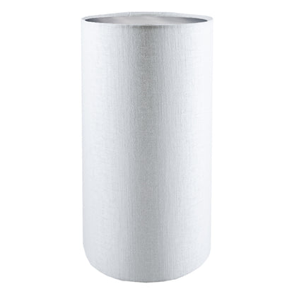 Ivory Satin Tall Drum Lampshade